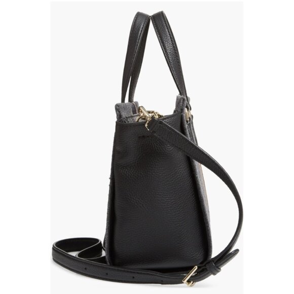 NWT KATE SPADE Charcoal Grey & Navy Jackson Street Small Hayden Satchel RARE - Picture 2 of 13